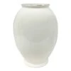 10.8IN WHITE CERAMIC VASE -Best Decoration Store 10.8in white ceramic vase