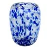 6X7.5In Blue Frit Glass Vase