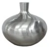 9IN RD METAL VASE SILVER -Best Decoration Store 9in rd metal vase silver