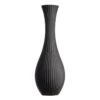 Black Carved Faux Wood Vase, 15" 2 Black Carved Faux Wood Vase, 15" -Best Decoration Store black carved faux wood vase 15
