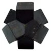 Black Wood-Look Geo Decor, 6" -Best Decoration Store black wood look geo decor 6