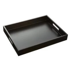 Black Wooden Decorative Tray, 16x12