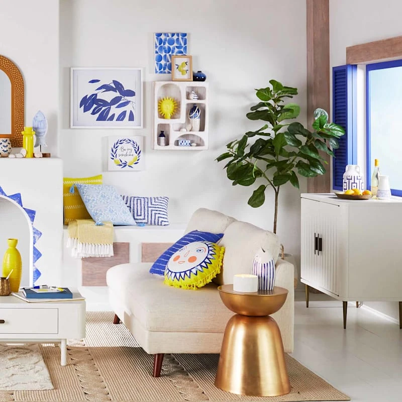 Blue & White Ceramic Vase, 9" 5 Blue & White Ceramic Vase, 9" - Image 3