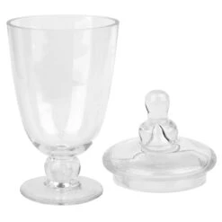 Clear Glass Apothecary Jar, 10.5" -Best Decoration Store clear glass apothecary jar 10.5 2