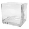 Clear Glass Cube Vase, 7" -Best Decoration Store clear glass cube vase 7