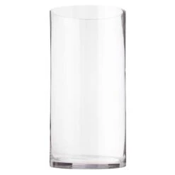 Clear Glass Cylinder Vase, 16"