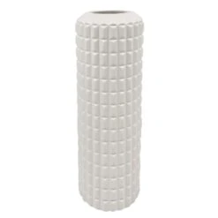 Crosby St Addison White Modern Abstract Ceramic Vase, 12"