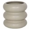 Crosby St Grey Ribbed Ceramic Vase, 5"