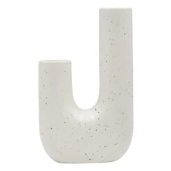 Crosby St Grey Speckled Ceramic Vase, 9"