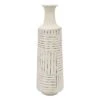Distressed White Metal Vase, 21" 2 Distressed White Metal Vase, 21" -Best Decoration Store distressed white metal vase 21