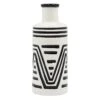 Found & Fable Black & White Geometric Design Ceramic Vase, 8"