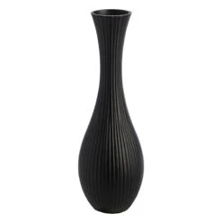 Found & Fable Black Wooden Vase, 18"