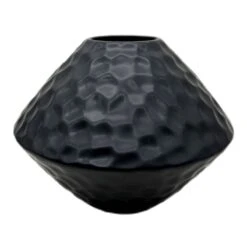 Found & Fable Brown Hammered Ceramic Vase, 7"