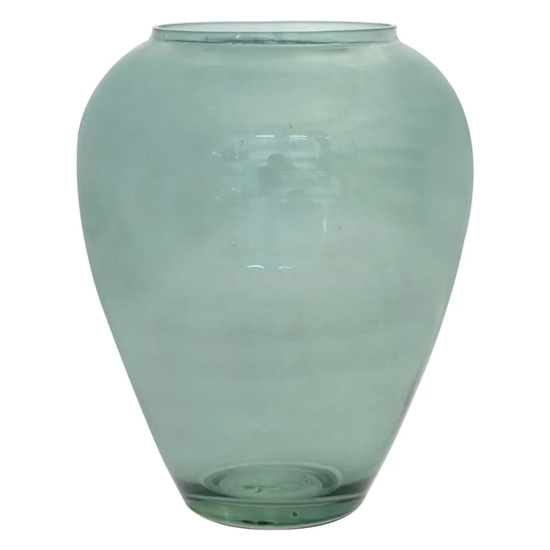 Found & Fable Green Glass Vase, 10" 3 Found & Fable Green Glass Vase, 10"