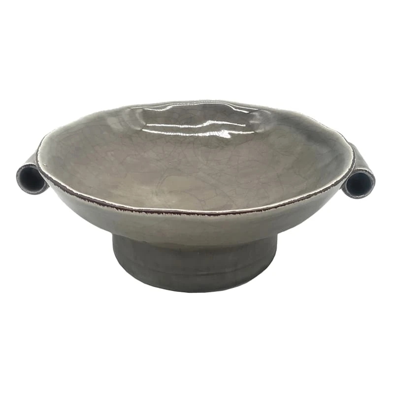 Found & Fable Grey Ceramic Bowl, 9.5" 3 Found & Fable Grey Ceramic Bowl, 9.5"