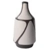Found & Fable White & Brown Ceramic Vase, 11"