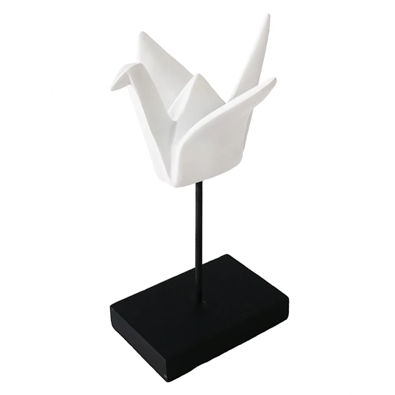 Found & Fable White Origami Design Figurine, 10" 3 Found & Fable White Origami Design Figurine, 10"