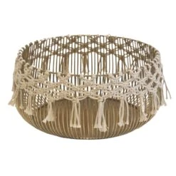 Gold Metal Bowl, 17"