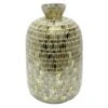 Gold Mosaic Vase, 14"