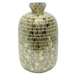 Gold Mosaic Vase, 14"