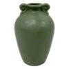 Green Ceramic Vase With Handles, 6" -Best Decoration Store green ceramic vase with handles 6
