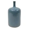 Honeybloom Emily Blue Bottle Ceramic Vase, 9.5"