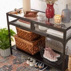 Honeybloom Emily Blue Bottle Ceramic Vase, 9.5" -Best Decoration Store honeybloom emily blue bottle ceramic vase 9.5 2