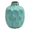 Honeybloom Katherine Turquoise Ceramic Vase, 8" 1 Honeybloom Katherine Turquoise Ceramic Vase, 8" -Best Decoration Store honeybloom katherine turquoise ceramic vase 8