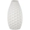 Honeybloom White Honeycomb Ceramic Vase, 9" -Best Decoration Store honeybloom white honeycomb ceramic vase 9