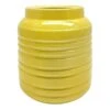 Honeybloom Yellow Ribbed Ceramic Vase, 8" -Best Decoration Store honeybloom yellow ribbed ceramic vase 8