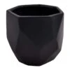 Laila Ali Black Geo Ceramic Pot, 7" -Best Decoration Store laila ali black geo ceramic pot 7
