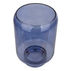 Laila Ali Clear Blue Glass Vase, 8" -Best Decoration Store laila ali clear blue glass vase 8 1