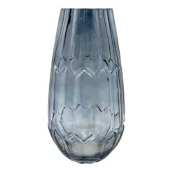 Laila Ali Grey Glass Vase, 13"