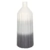 Laila Ali Grey Ombre Ribbed Ceramic Vase, 16" -Best Decoration Store laila ali grey ombre ribbed ceramic vase 16