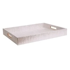 Laila Ali Metallic Seagrass Decorative Tray, Medium