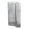 Laila Ali Smoke Grey Glass Ribbed Vase, 10.5" -Best Decoration Store laila ali smoke grey glass ribbed vase 10.5