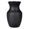 Matte Black Glass Vase, 8"