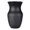 Matte Black Glass Vase, 9"