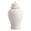 Matte White Ceramic Jar, 15"