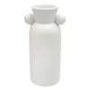 Matte White Ceramic Vase, 7.5"