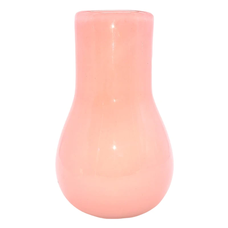 Opaque Pink Glass Vase, 7.5" 3 Opaque Pink Glass Vase, 7.5"
