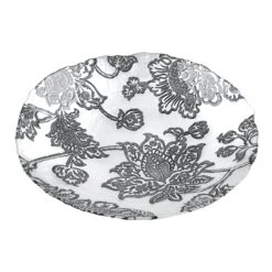 Providence Black & White Floral Bowl, 16"