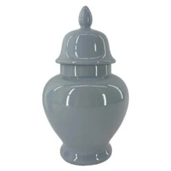 Best Decoration Store 21 Providence Blue Ceramic Ginger Jar, 12"