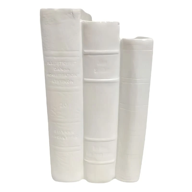 Providence White Bookstack Table Decor, 8" 3 Providence White Bookstack Table Decor, 8"