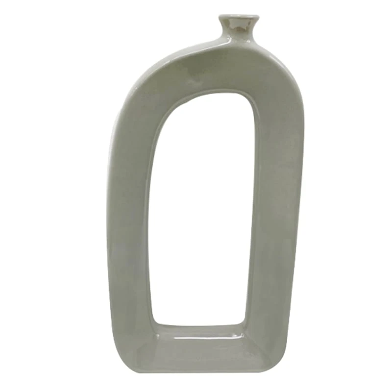 Riley Grey Open Vase, 14" 3 Riley Grey Open Vase, 14"