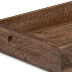 Rustic Natural Wood Tray, Large -Best Decoration Store rustic natural wood tray large 2