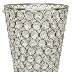 Silver Crystal Vase, 21.2" -Best Decoration Store silver crystal vase 21.2 1