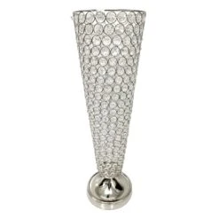 Silver Crystal Vase, 21.2" -Best Decoration Store silver crystal vase 21.2 2