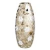 Silver Mosaic Glass Vase, 12" 2 Silver Mosaic Glass Vase, 12" -Best Decoration Store silver mosaic glass vase 12
