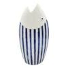 Tracey Boyd Blue & White Ceramic Fish Vase, 12"